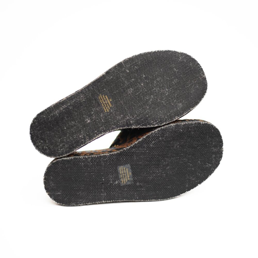 Free People Almost Paradise Brocade Platform Shoes‎ 39 Black Gold Boho Chunky - Picture 12 of 13
